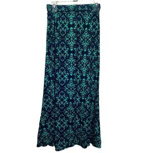 joe b by joe benbasset blue geometric maxi skirt Size M